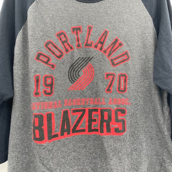 Portland Blazers NBA Mitchell & Ness Graphic 3/4 Sleeves Shirt - Picture 3 of 7
